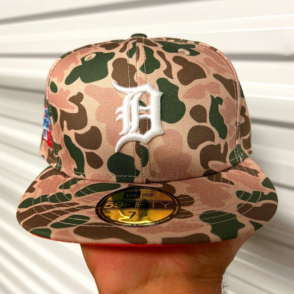 Detroit Tigers MLB Duck Camo World Series 1984 Fitted Hat - New